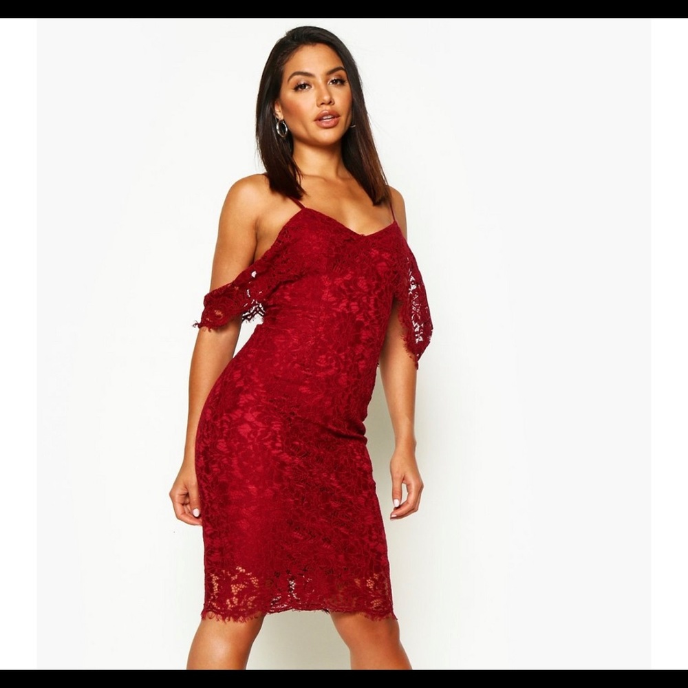 RED ZIP UP DRESS